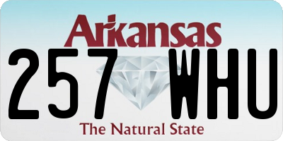 AR license plate 257WHU
