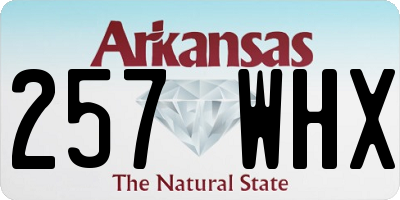 AR license plate 257WHX