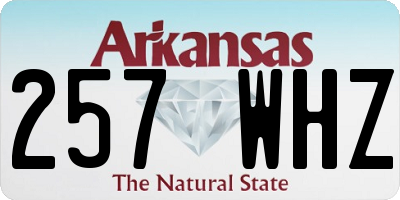 AR license plate 257WHZ