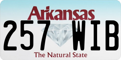 AR license plate 257WIB