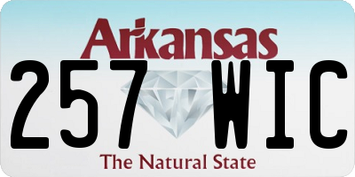 AR license plate 257WIC