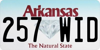 AR license plate 257WID