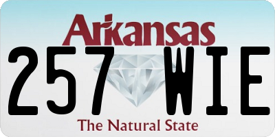 AR license plate 257WIE