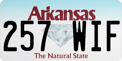 AR license plate 257WIF