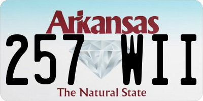 AR license plate 257WII
