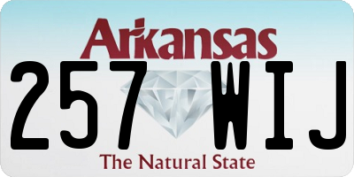 AR license plate 257WIJ