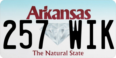 AR license plate 257WIK