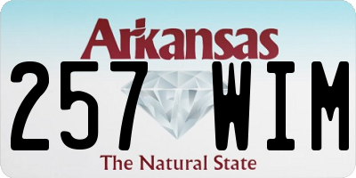 AR license plate 257WIM