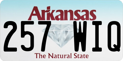AR license plate 257WIQ