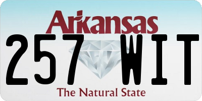 AR license plate 257WIT