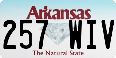 AR license plate 257WIV