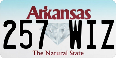 AR license plate 257WIZ