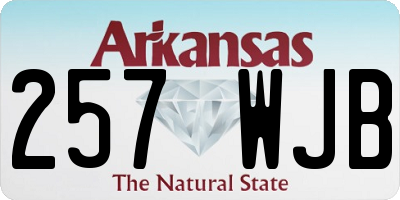 AR license plate 257WJB