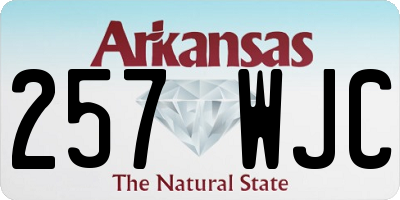 AR license plate 257WJC