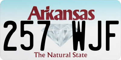 AR license plate 257WJF