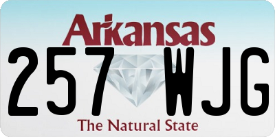 AR license plate 257WJG