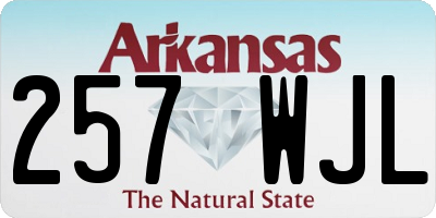 AR license plate 257WJL