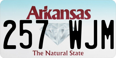 AR license plate 257WJM