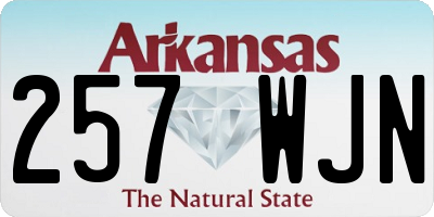 AR license plate 257WJN