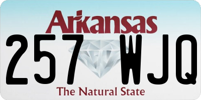 AR license plate 257WJQ