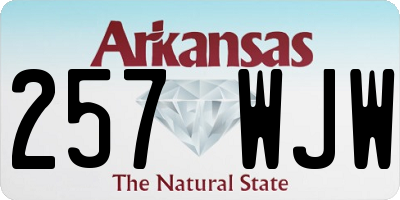 AR license plate 257WJW