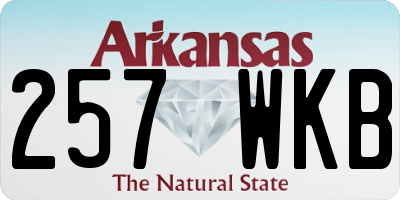 AR license plate 257WKB