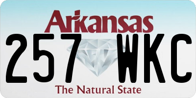 AR license plate 257WKC
