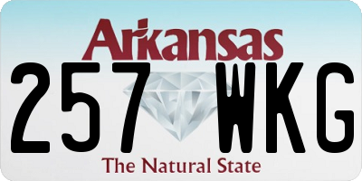 AR license plate 257WKG