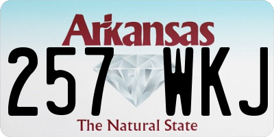 AR license plate 257WKJ