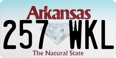 AR license plate 257WKL