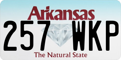 AR license plate 257WKP