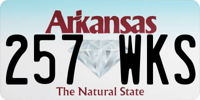 AR license plate 257WKS