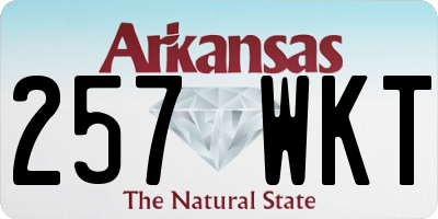 AR license plate 257WKT