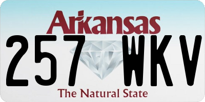 AR license plate 257WKV