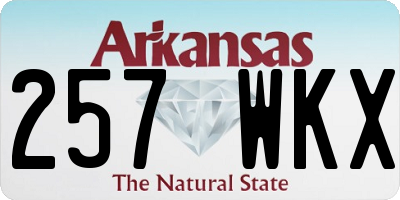AR license plate 257WKX