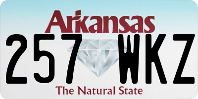 AR license plate 257WKZ