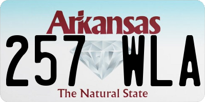 AR license plate 257WLA