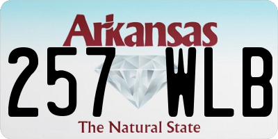 AR license plate 257WLB