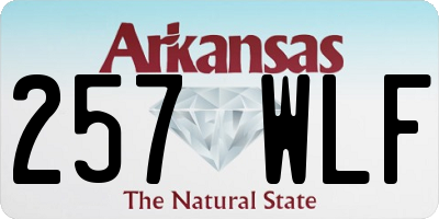 AR license plate 257WLF