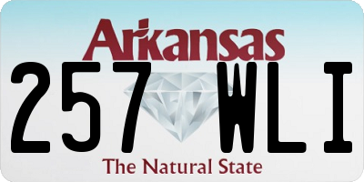 AR license plate 257WLI