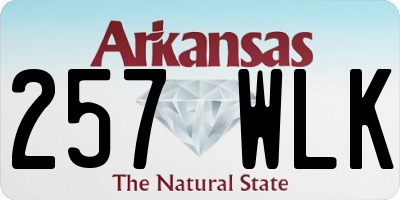 AR license plate 257WLK