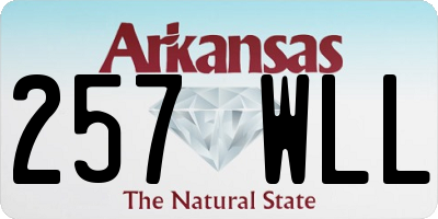 AR license plate 257WLL