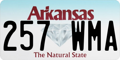AR license plate 257WMA