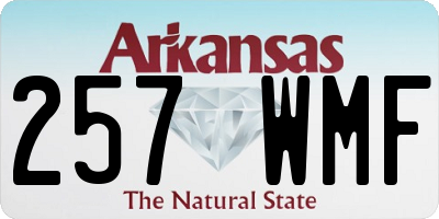 AR license plate 257WMF
