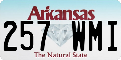 AR license plate 257WMI