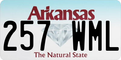 AR license plate 257WML