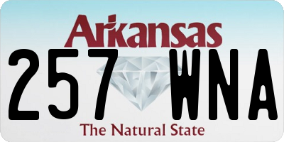 AR license plate 257WNA