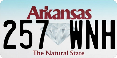 AR license plate 257WNH