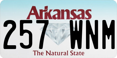 AR license plate 257WNM