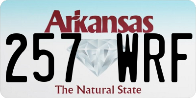 AR license plate 257WRF